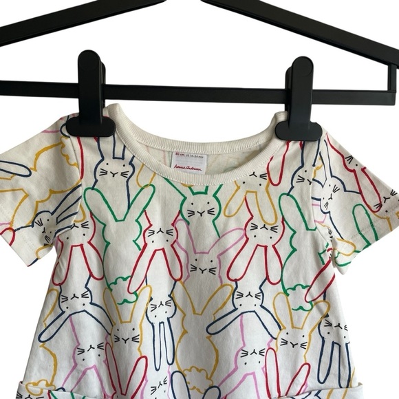 Hanna Andersson Playground Bunny Dress with Pockets Very soft cotton NWOT - Picture 8 of 14